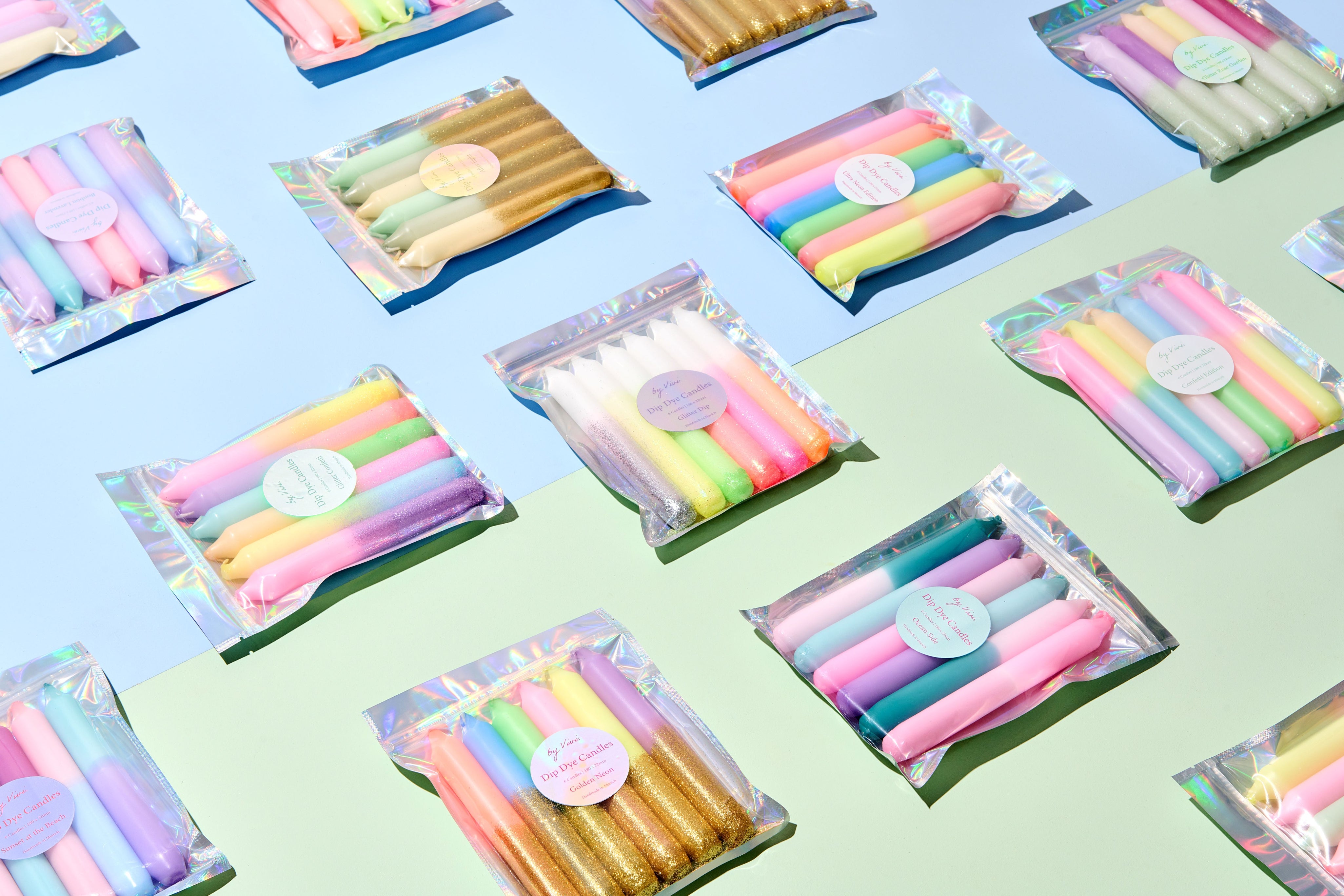 Dip Dye Candle Set: Pastell Edition