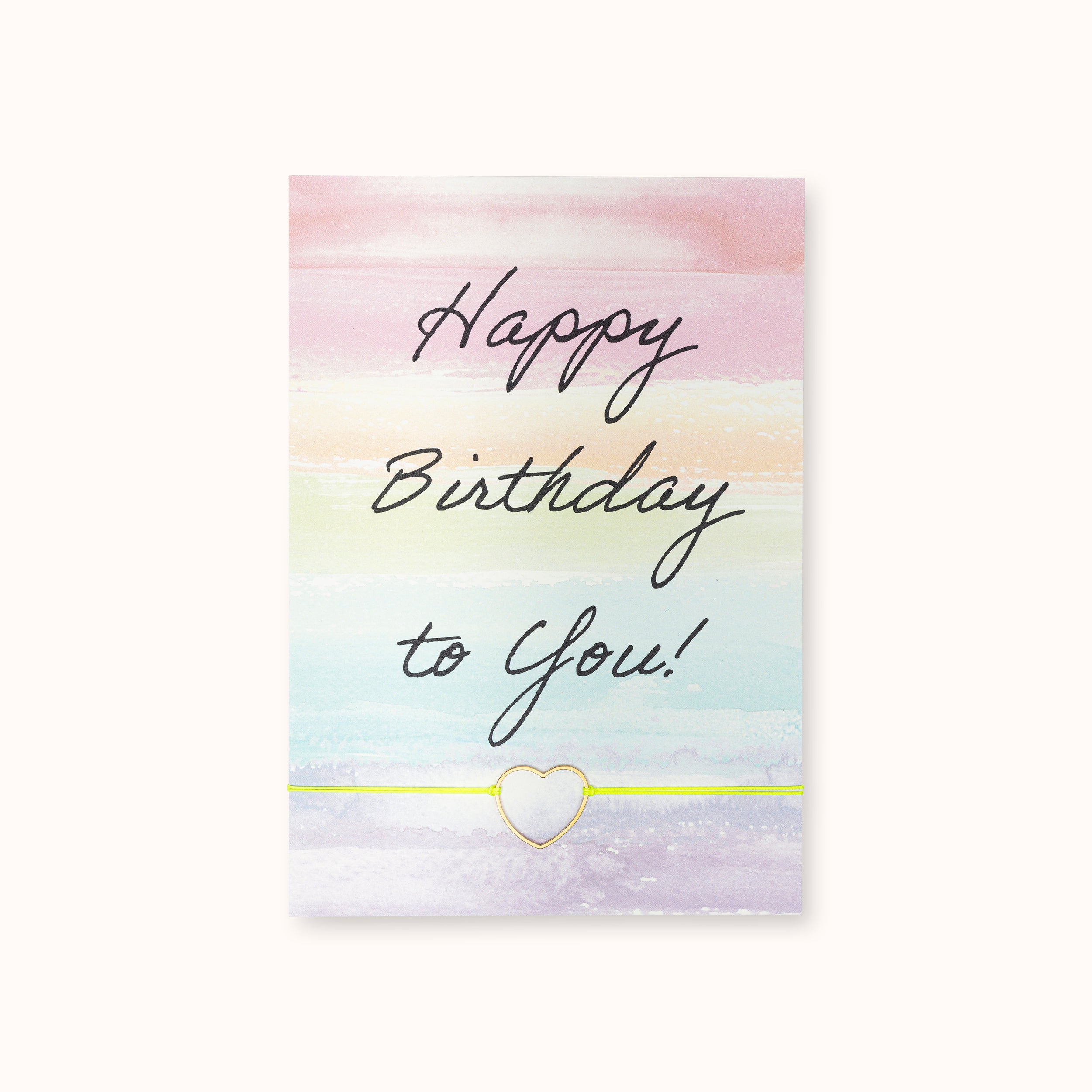 Armband-Karte: Happy Birthday Rainbow