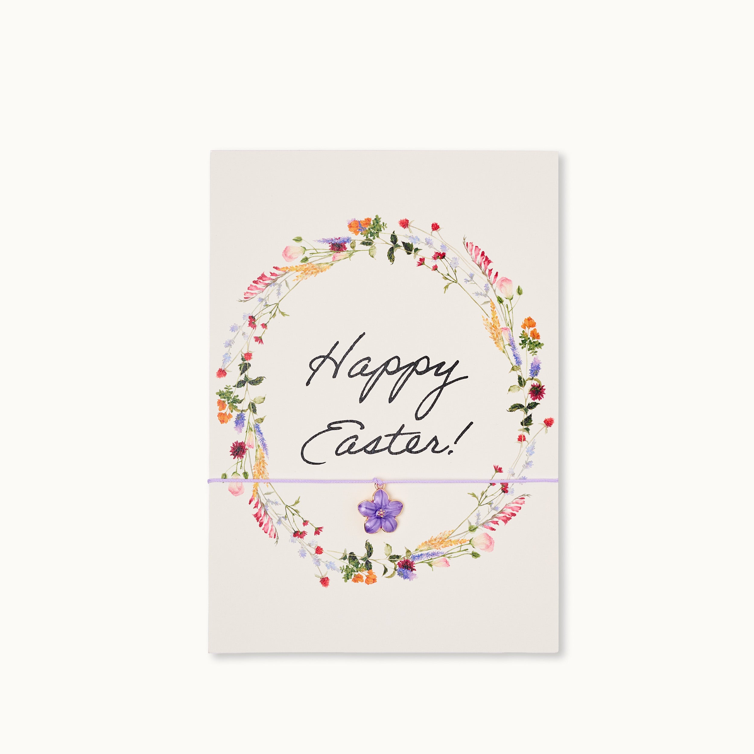 Armband-Karte: Happy Easter Flowers