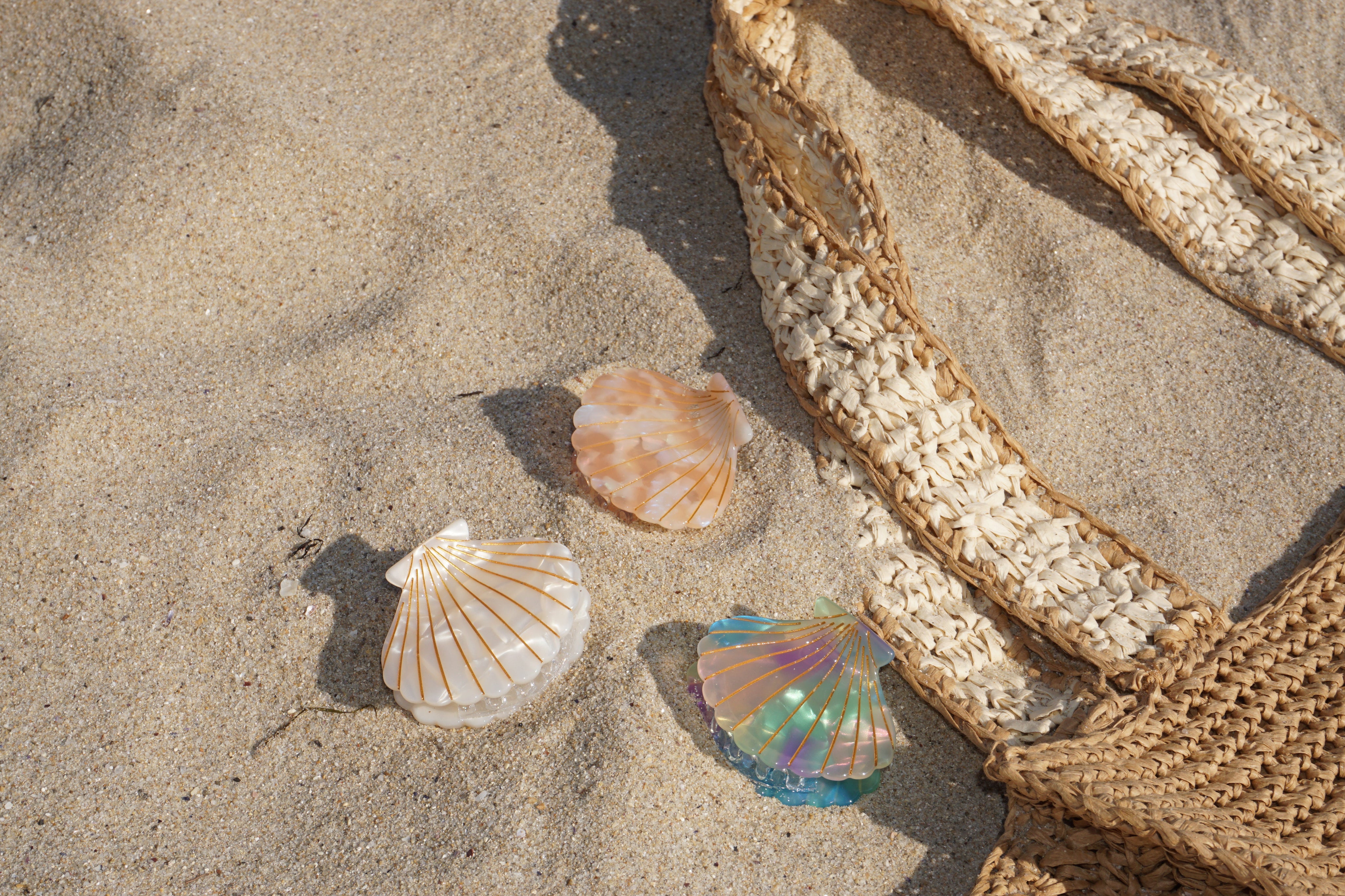 Hair Clip Shell Aqua
