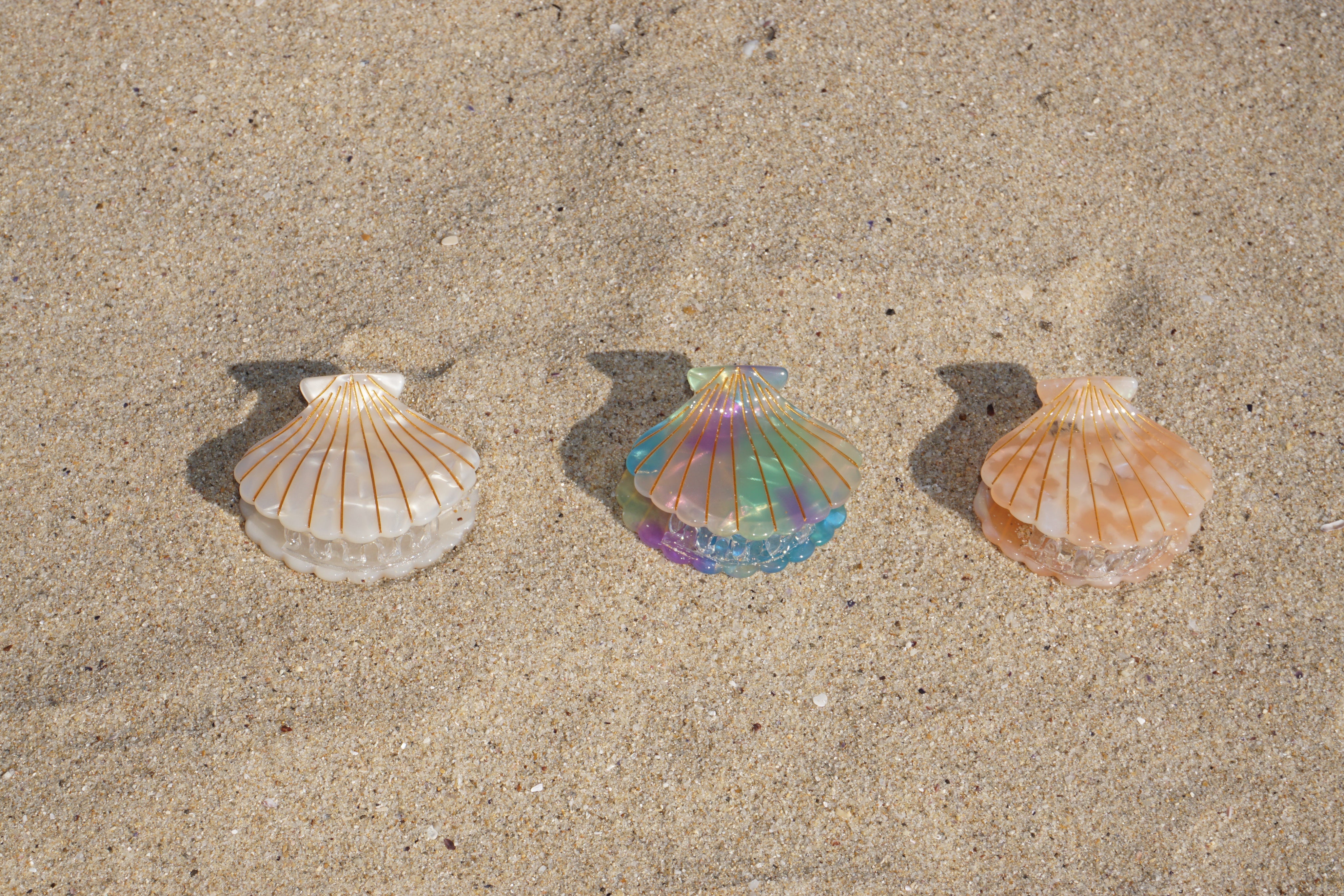 Haarklammer Muschelform Citrus