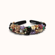 Haarreif Blumen schwarz