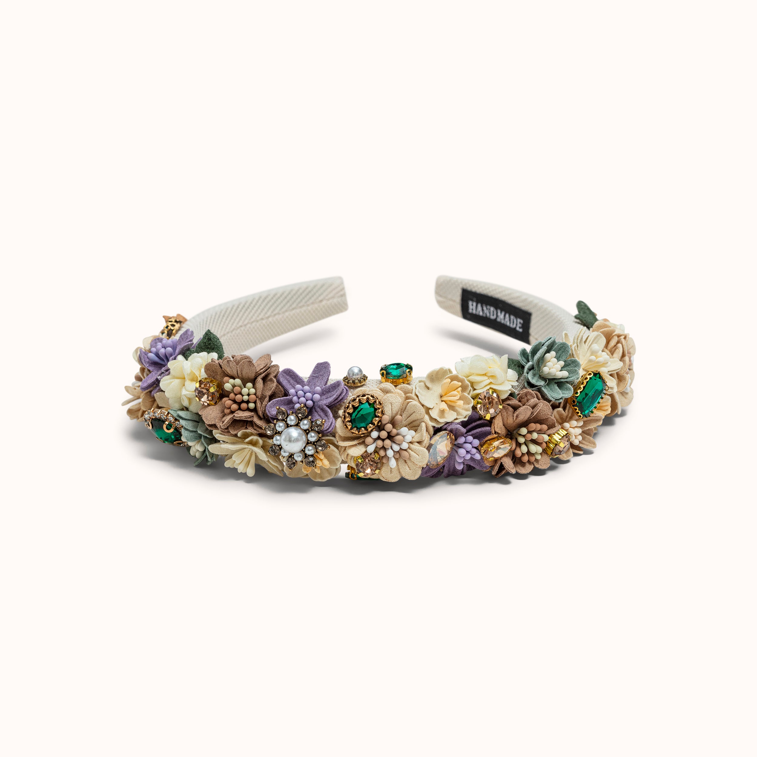 Haarreif Blumen cream