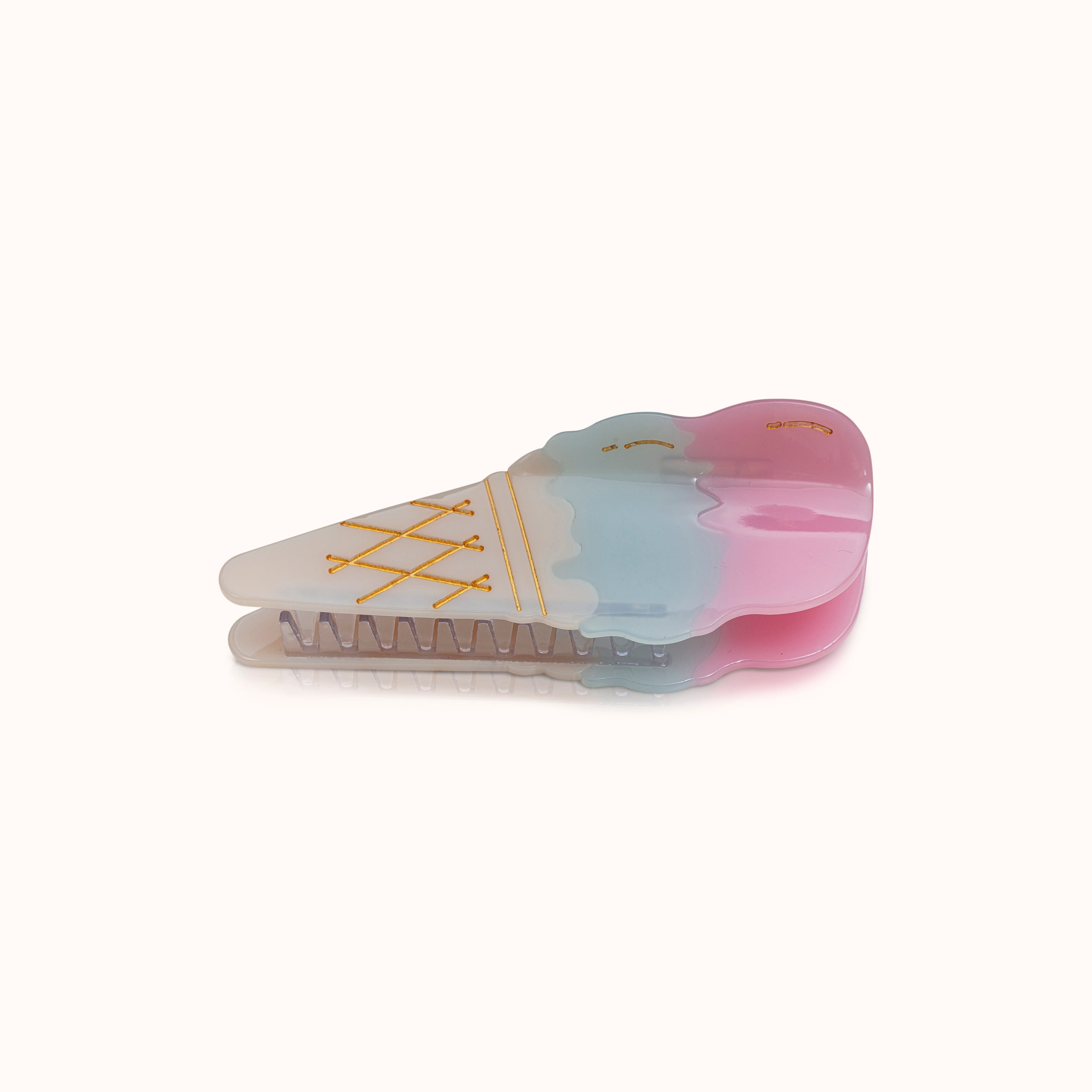 Haarklammer Eis Pastell