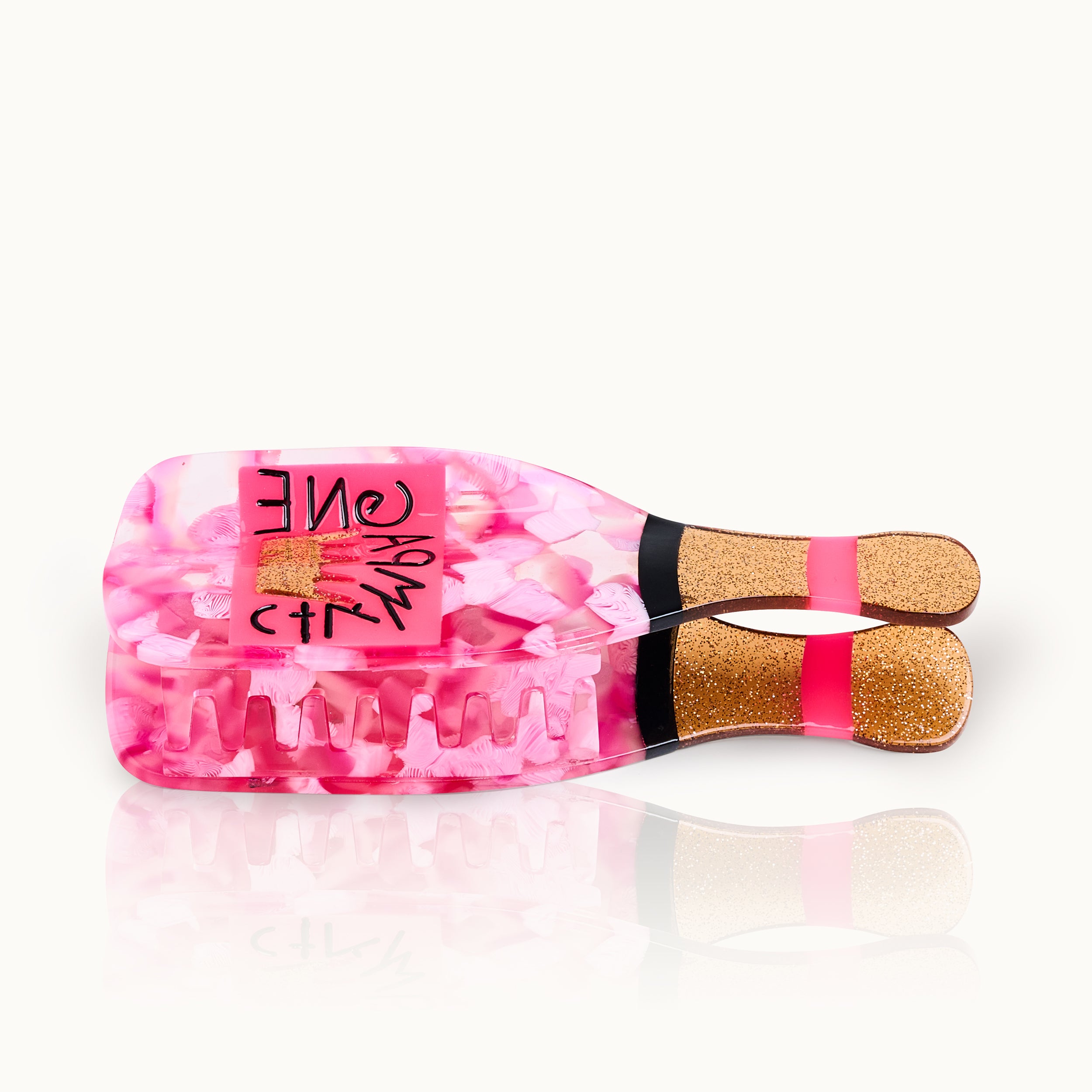 Haarklammer Champagner pink