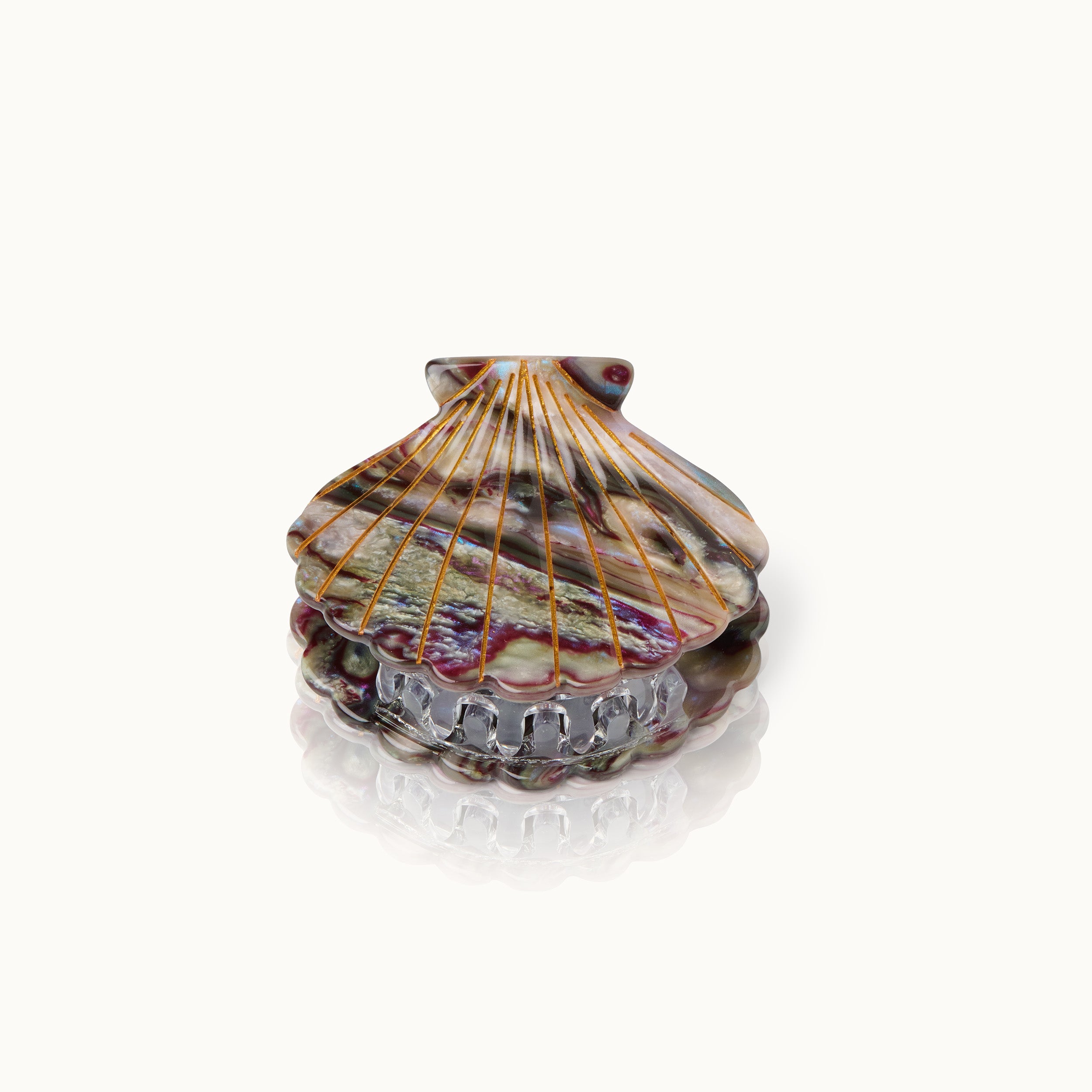 Haarklammer Muschelform Topaz