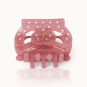 Haarklammer Breze Glitzer pink groß