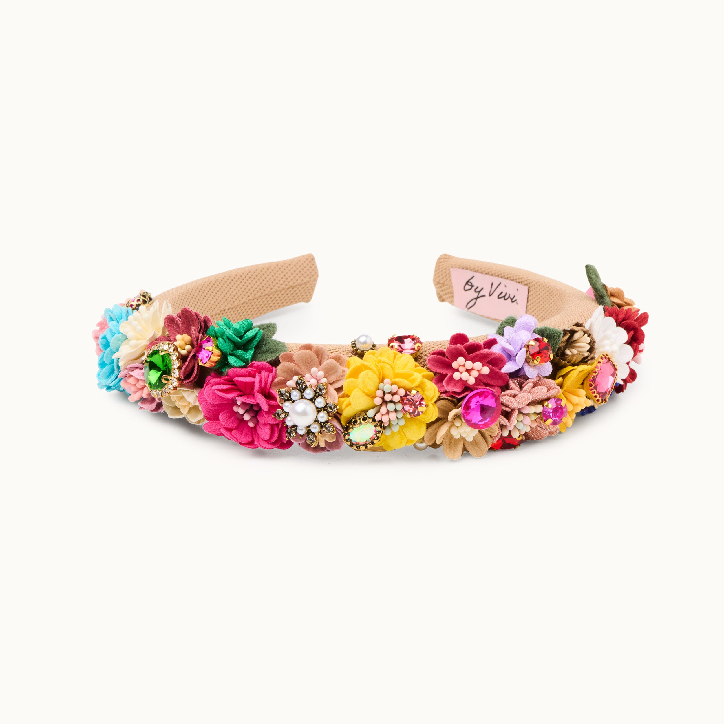 Haarreif Blumen toffee