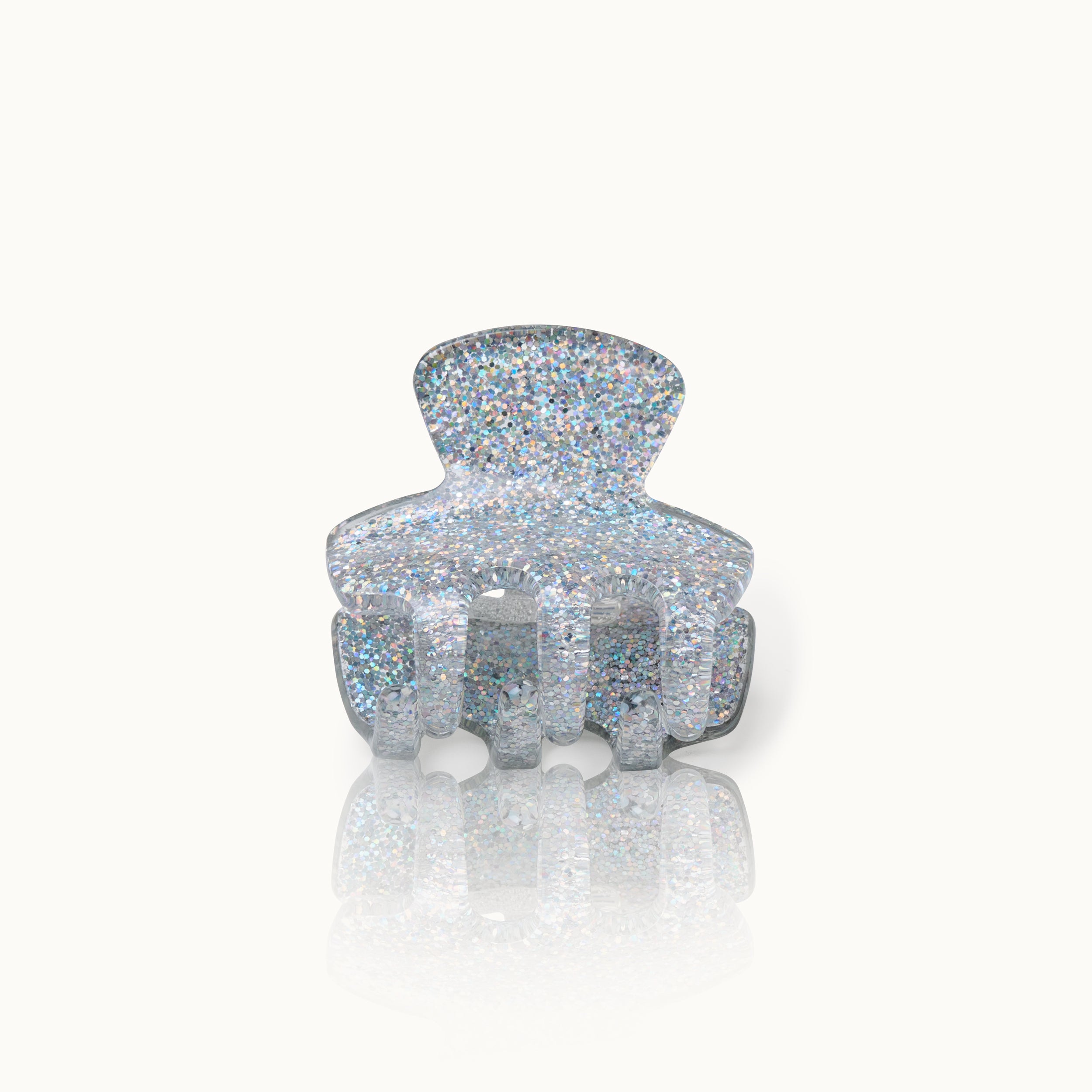Haarklammer Klein Silver Glitter