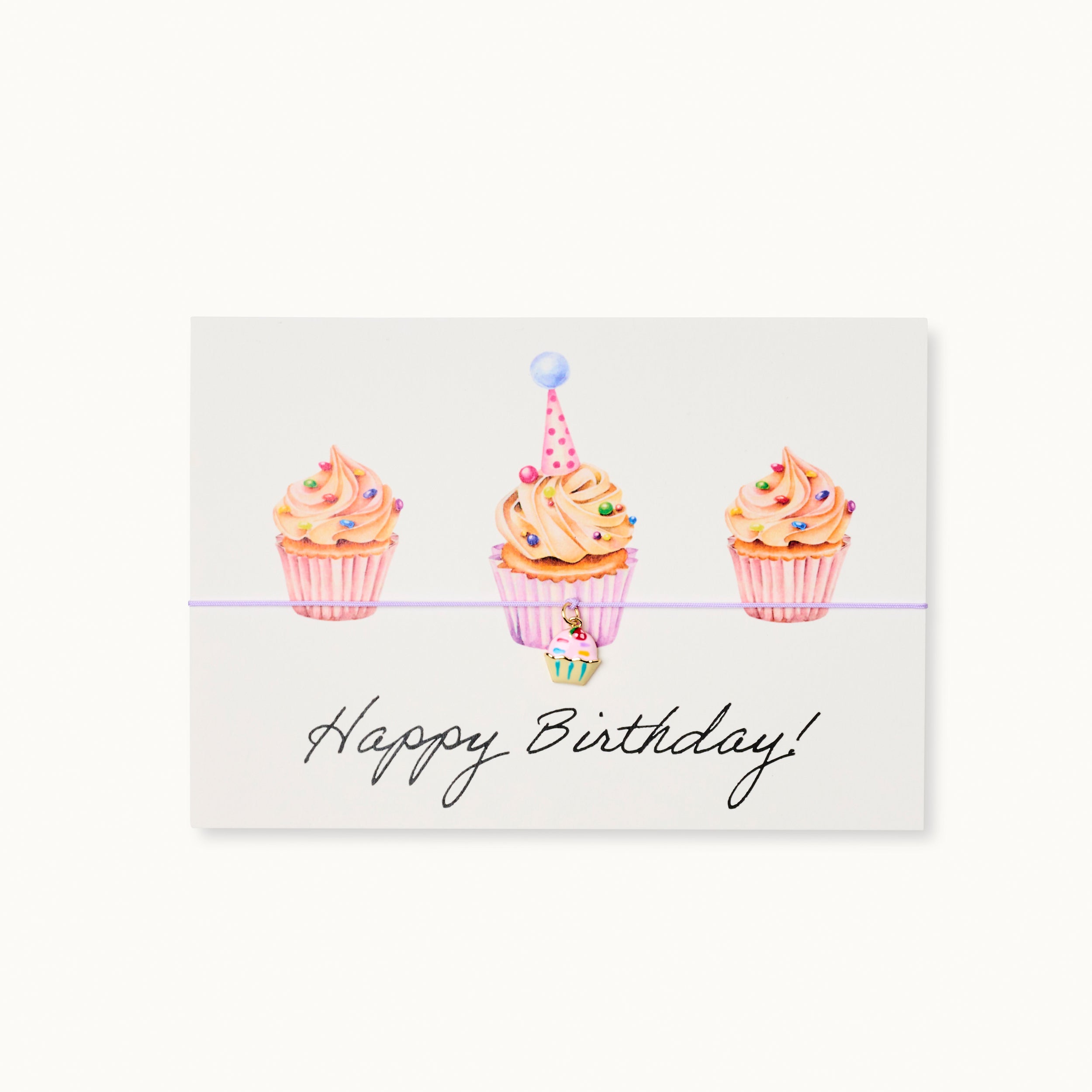 Bracelet Card: Happy Birthday to you! - Neon yellow bracelet