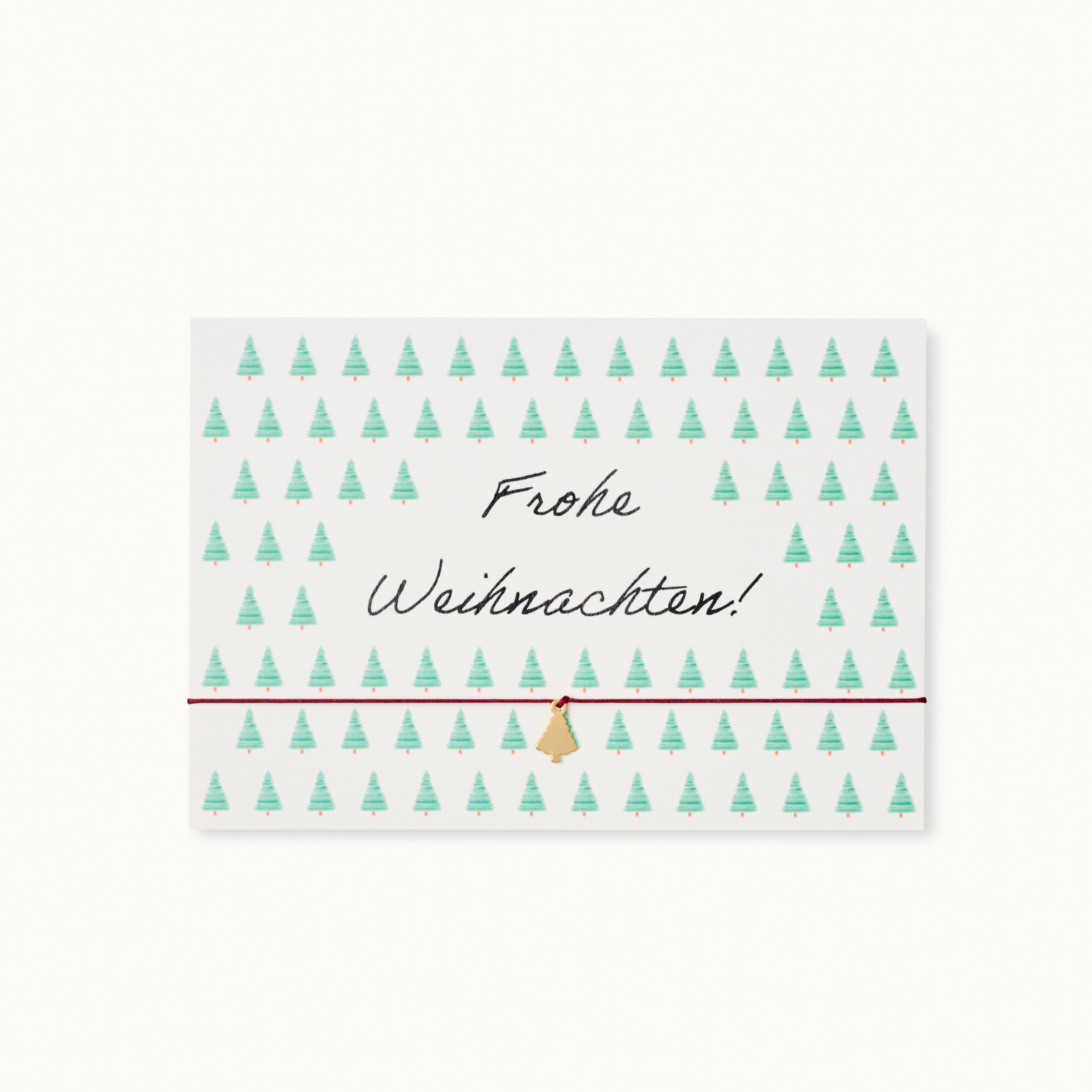Armband-Karte: Frohe Weihnachten Bäume