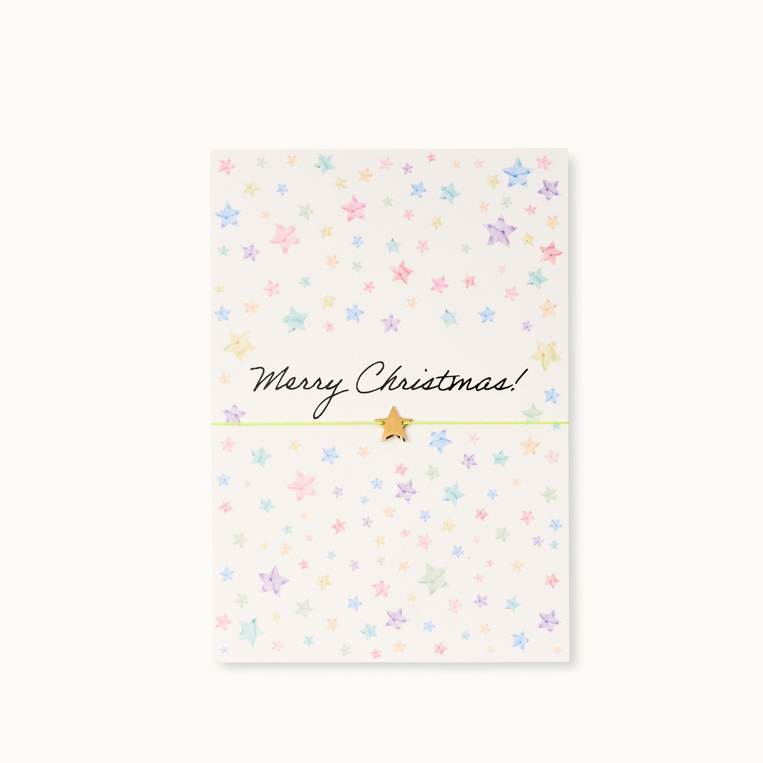 Armband-Karte: Merry Christmas Sterne