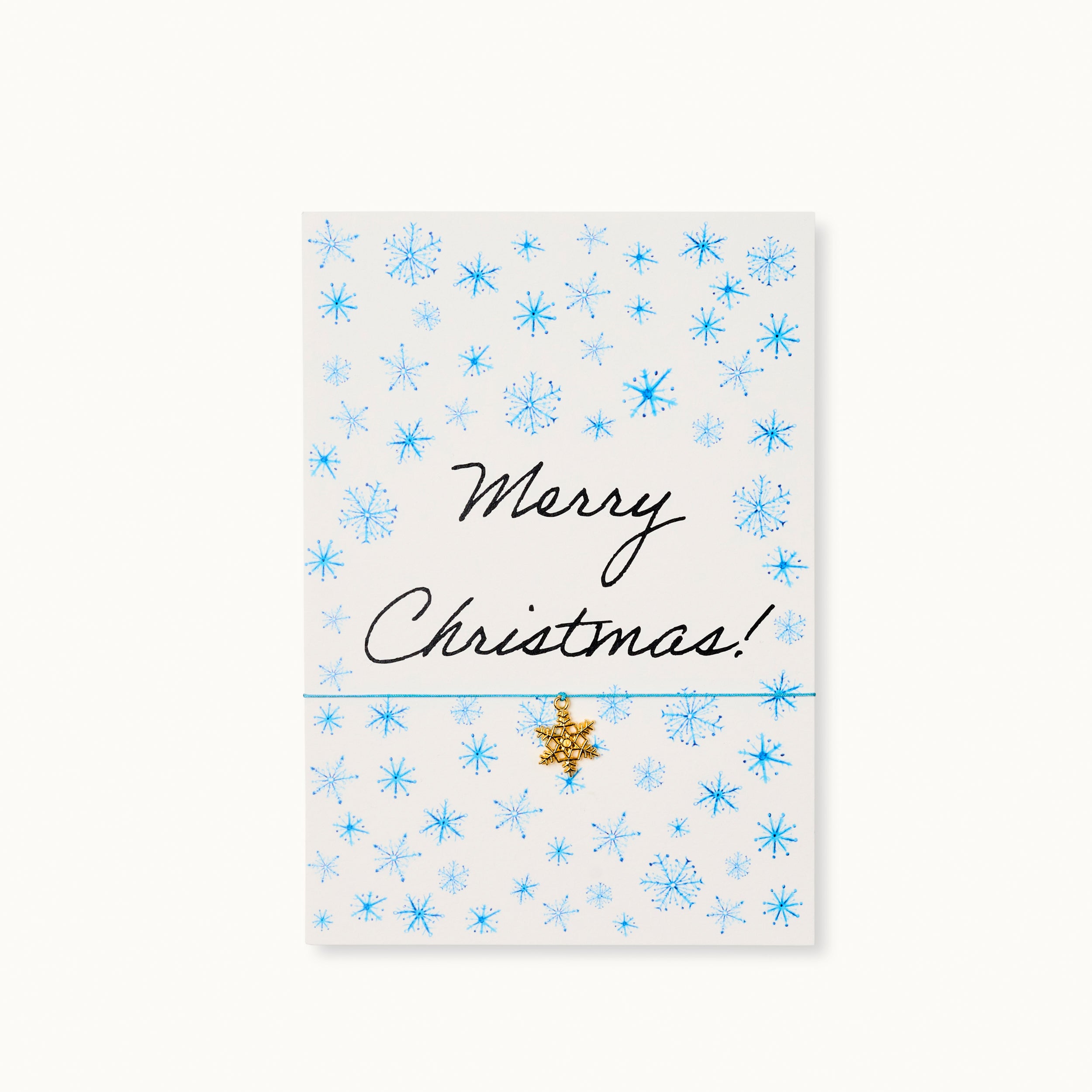 Armband-Karte: Merry Christmas Schnee
