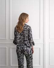 Bluse Loose Cut Black & White