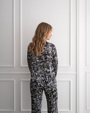 Bluse Straight Cut Black & White