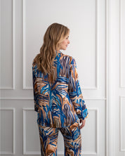 Bluse Straight Cut Blue Seaweed