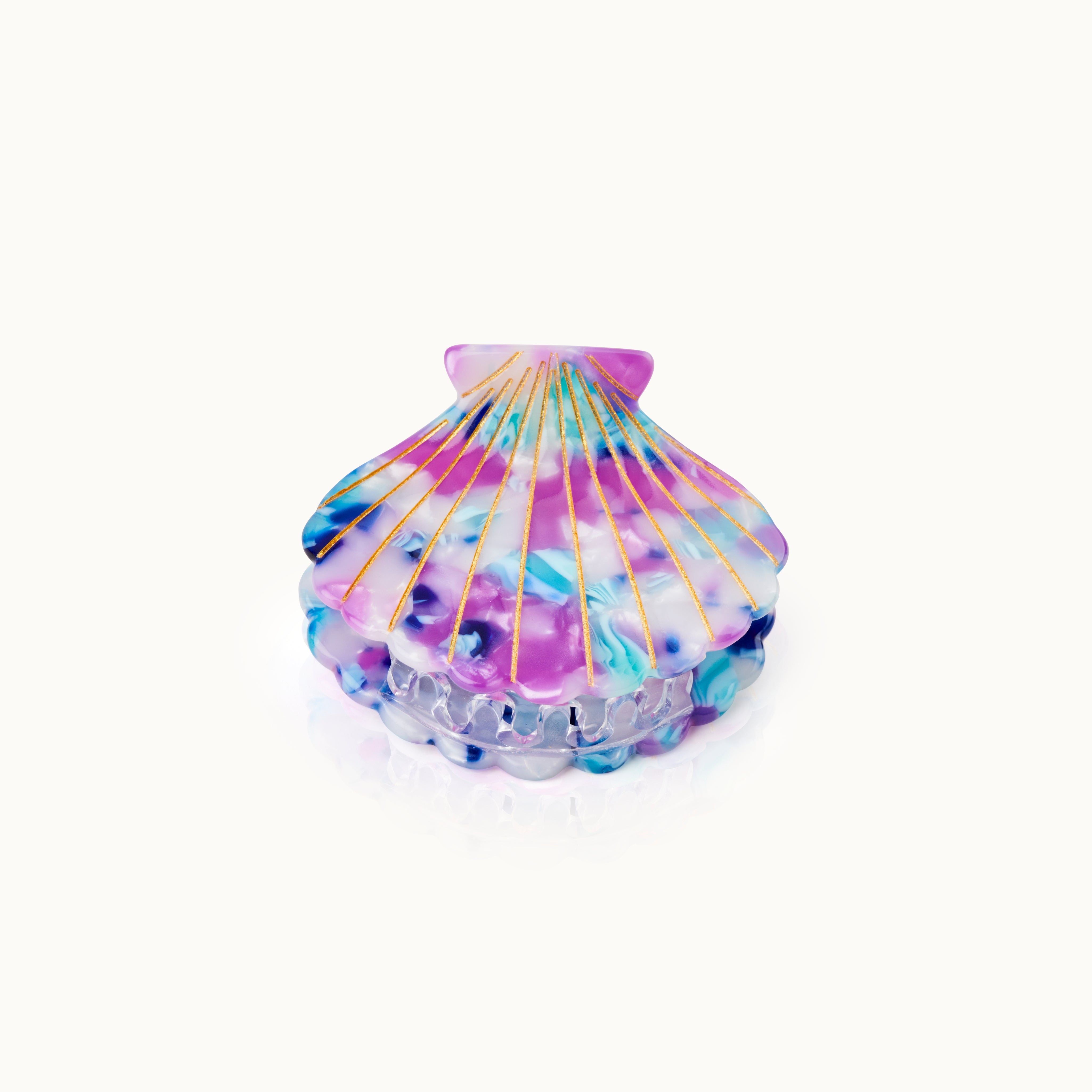 Hair Clip Shell Aqua