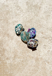 Hair Clip Shell Aqua