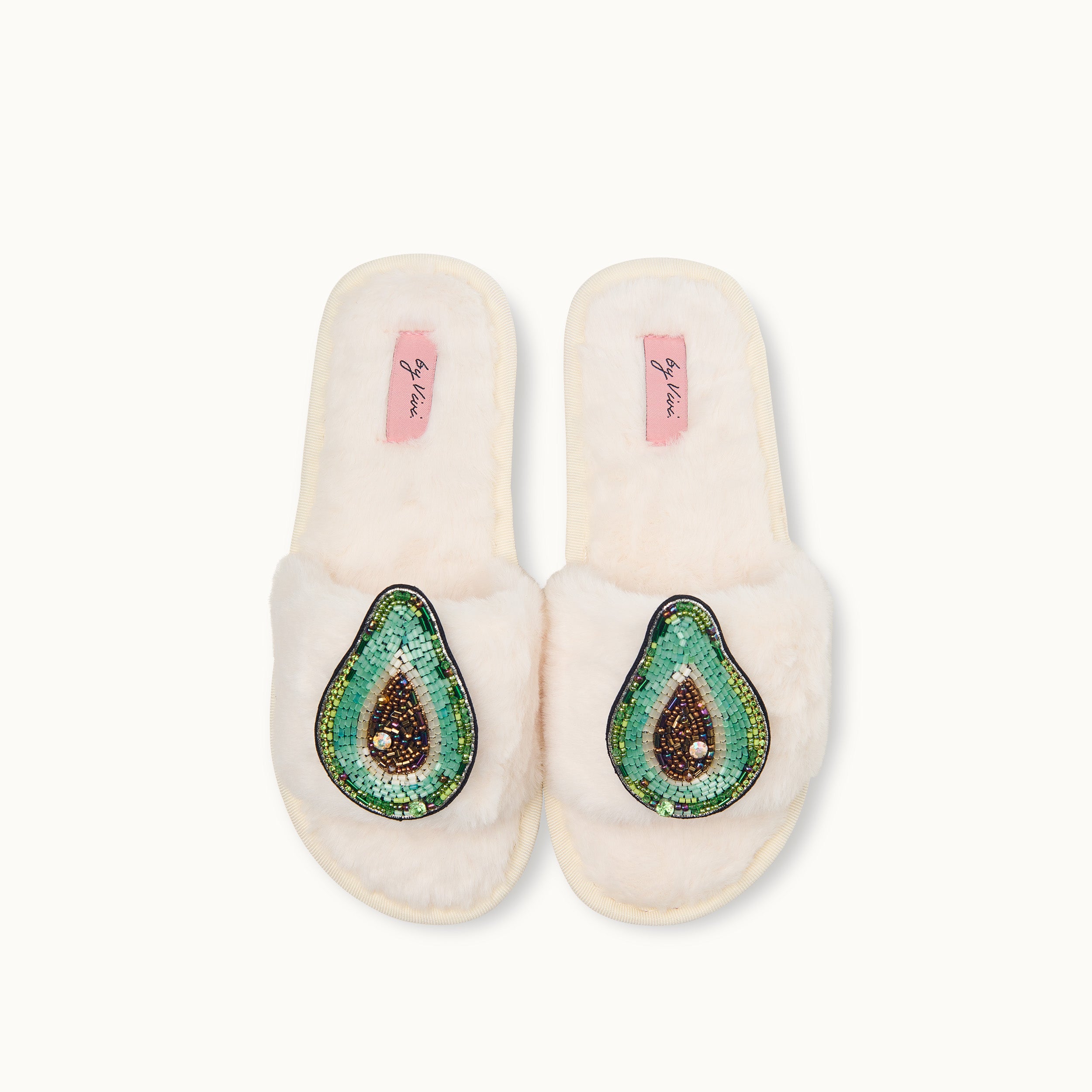 Brosche für Slipper: Avocado
