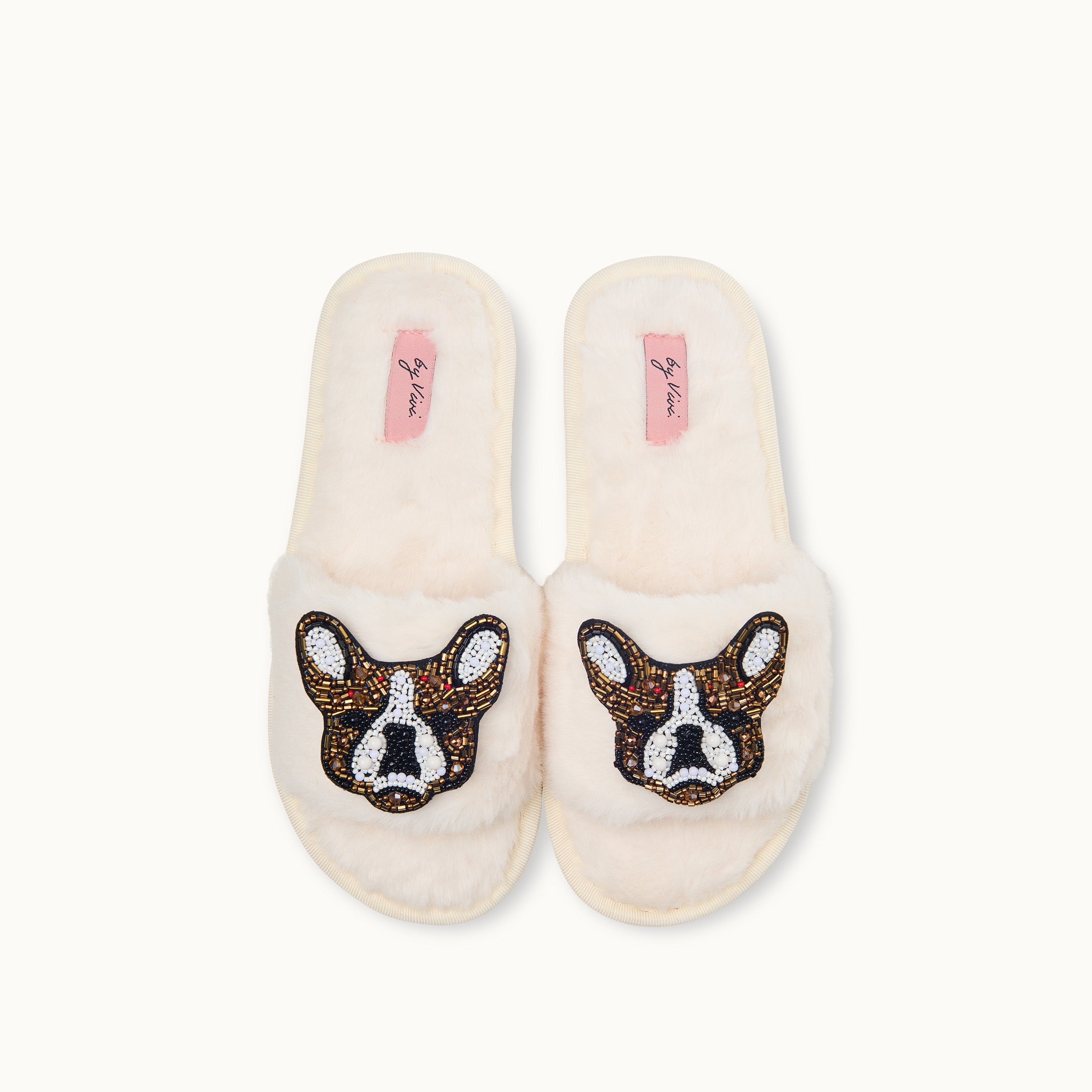 Brosche für Slipper: Französische Bulldogge