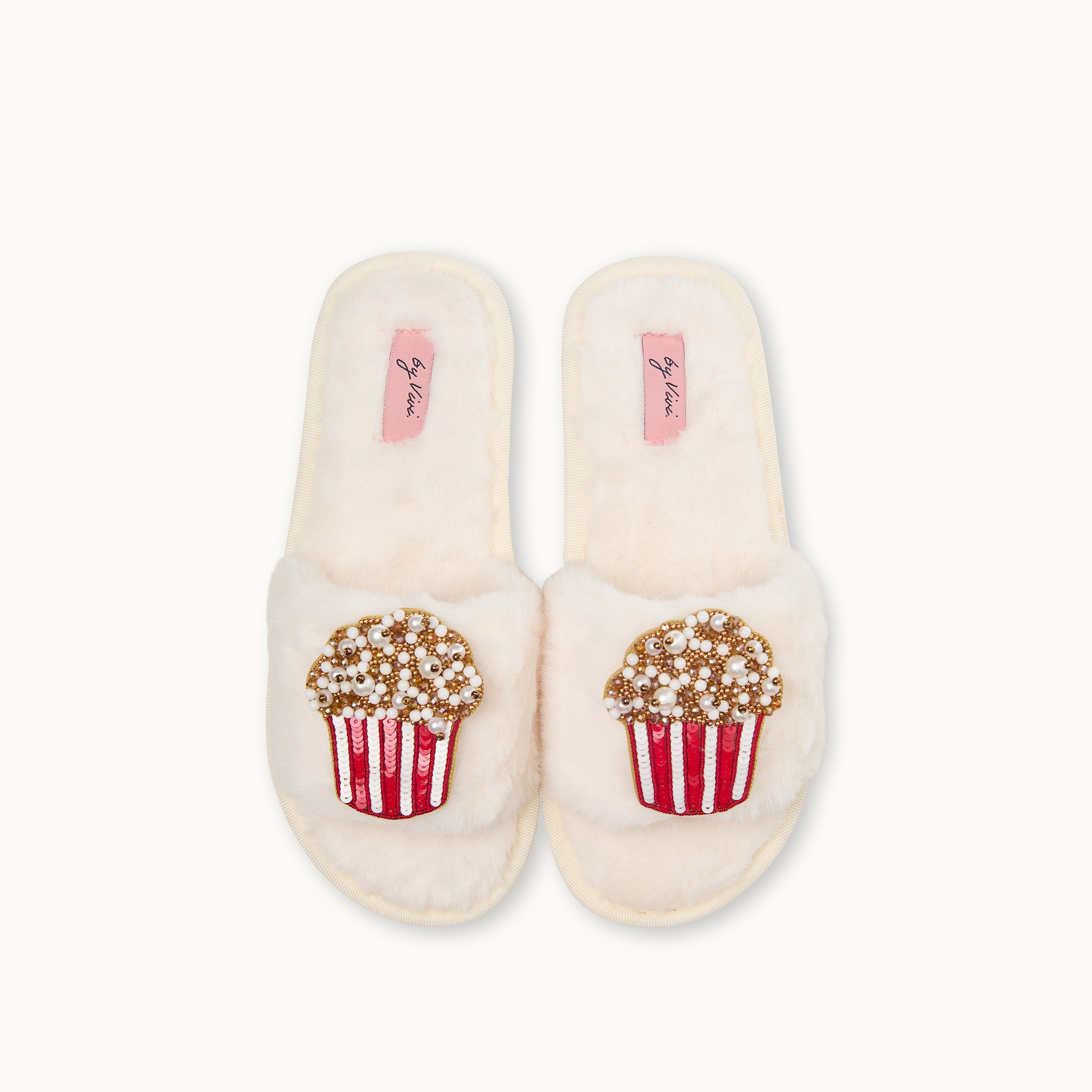 Brosche für Slipper: Popcorn