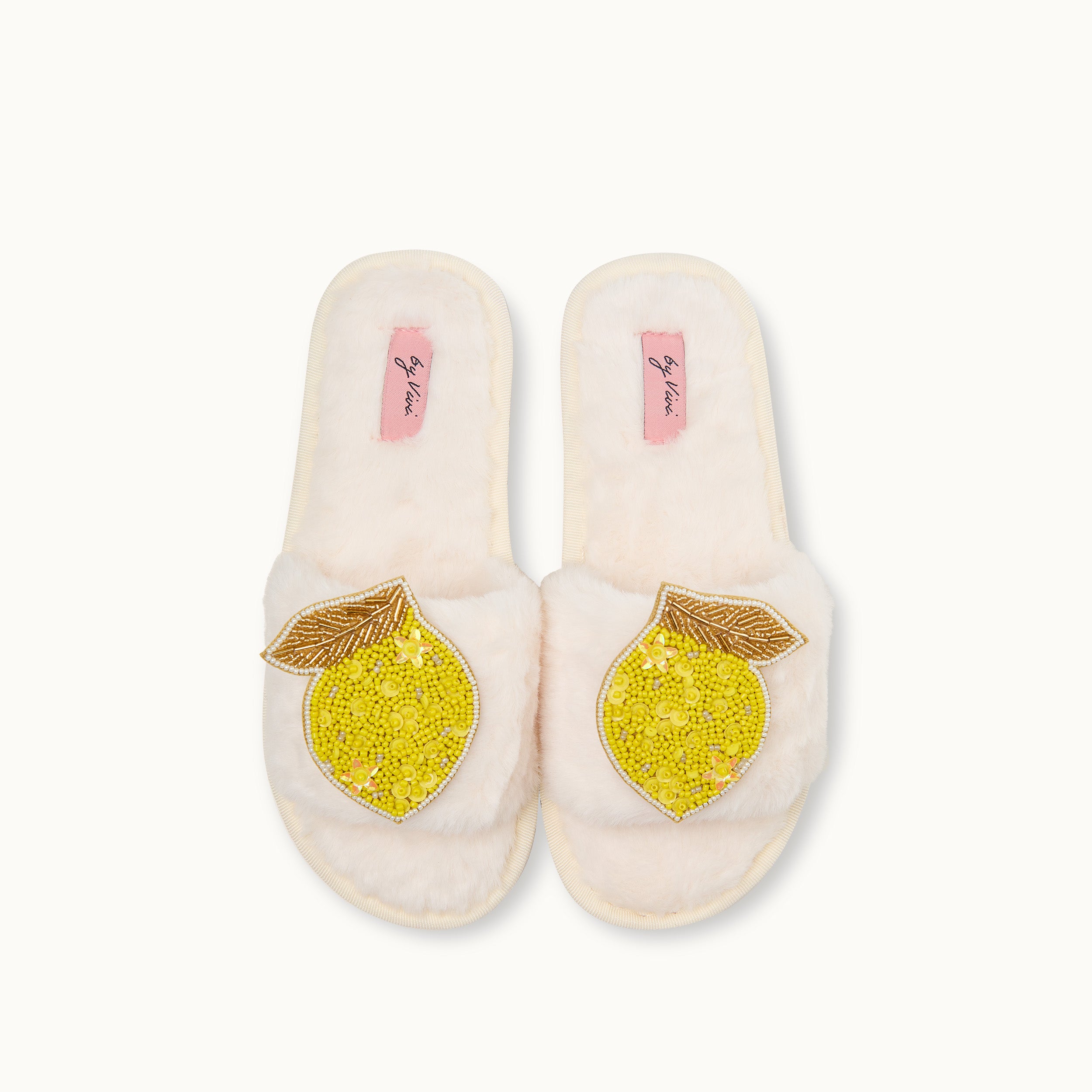 Brosche für Slipper: Zitrone