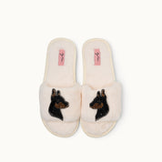 Brosche für Slipper: Doberman