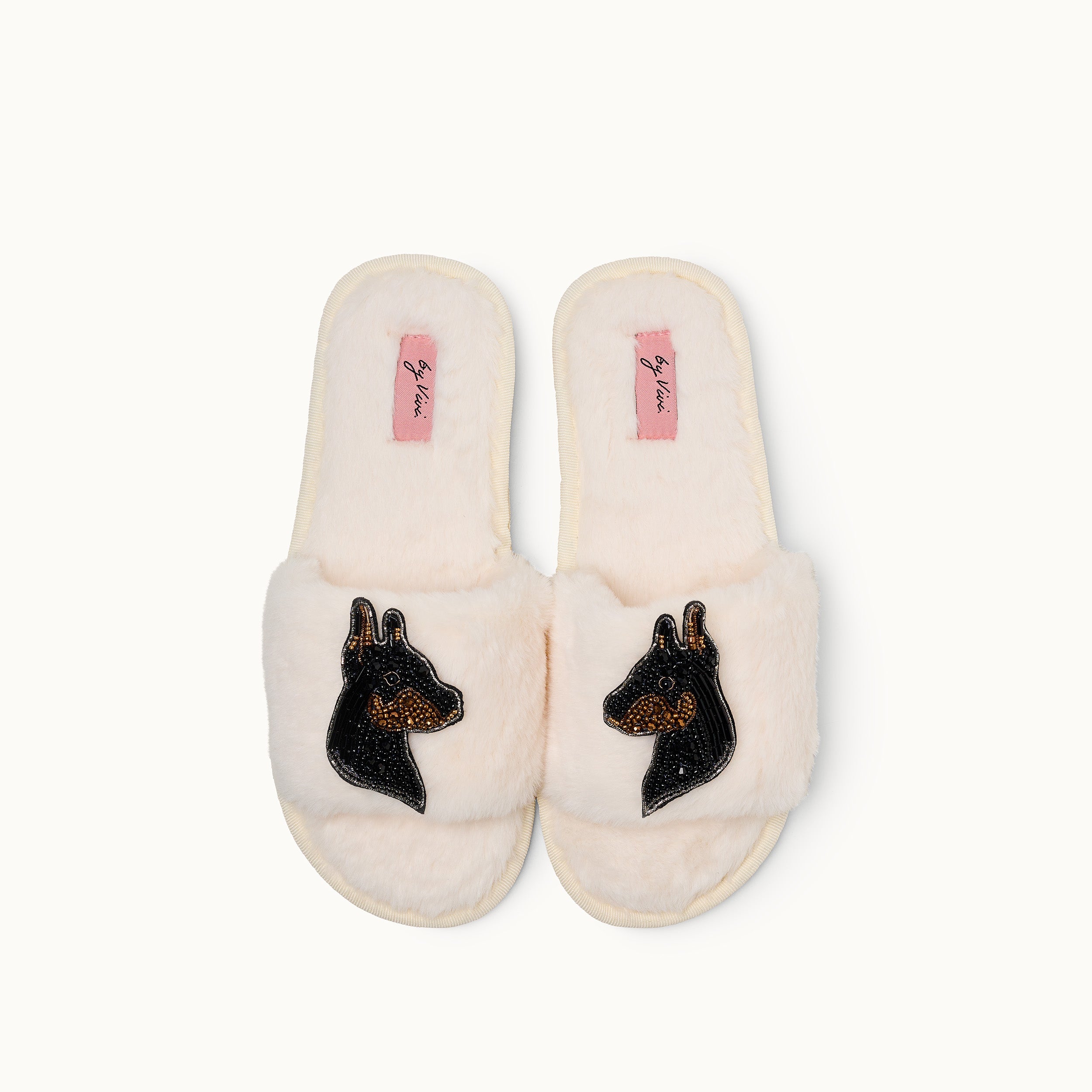 Brosche für Slipper: Doberman