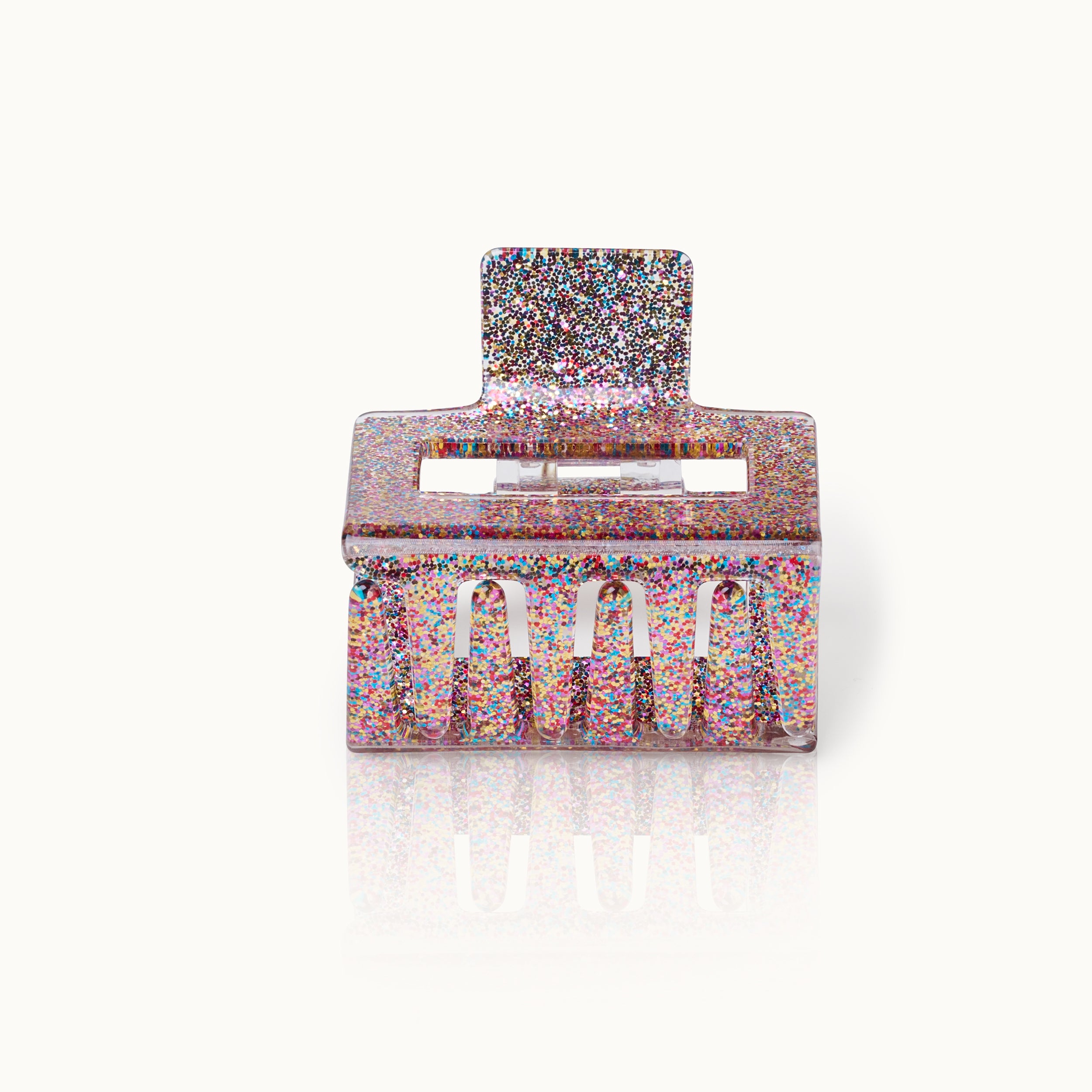 Haarklammer Square  Confetti  Glitter