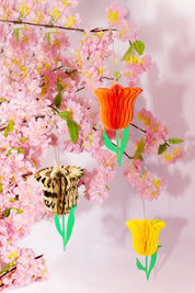 Osteranhänger aus Papier Tulpe Leo