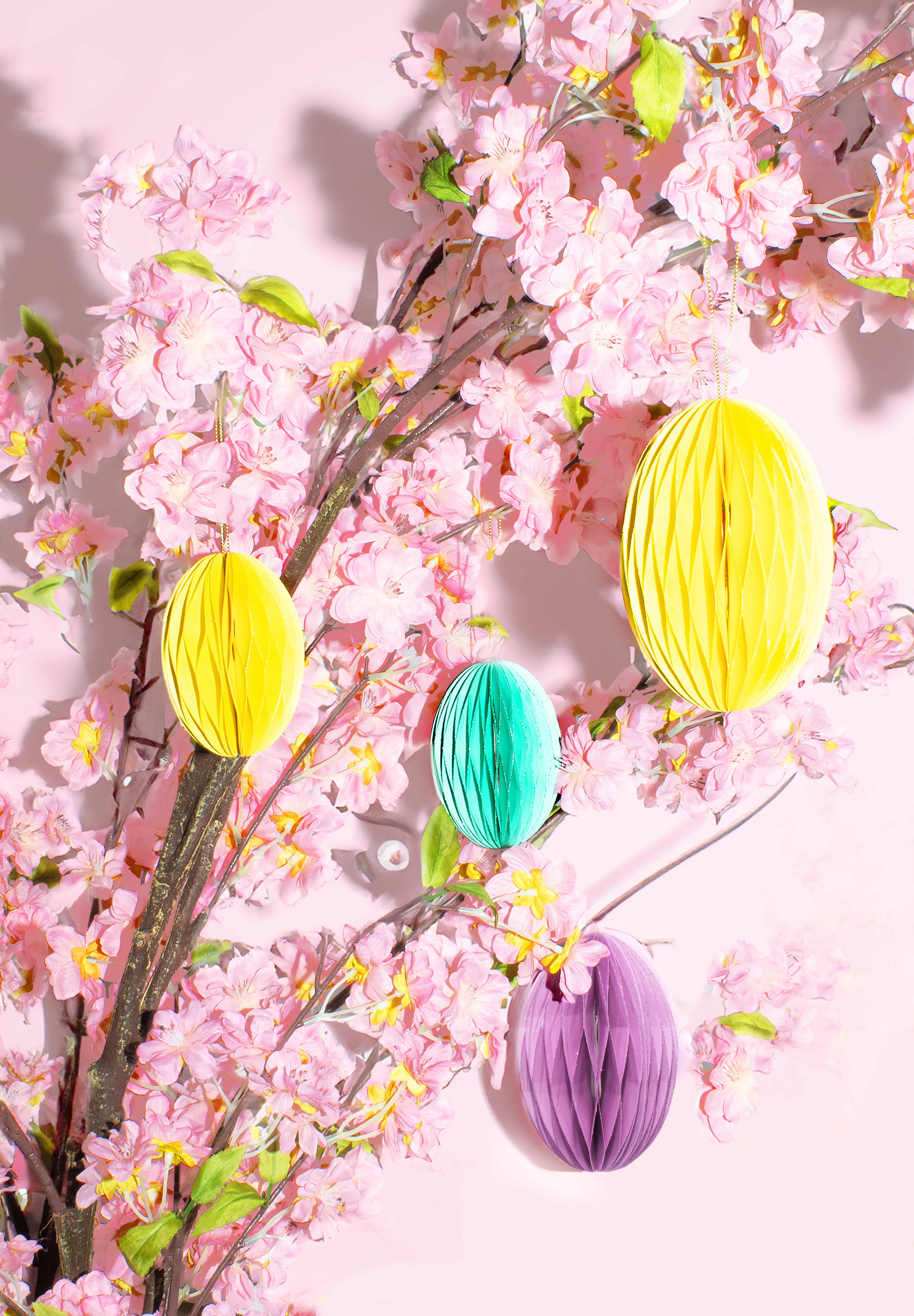 Osteranhänger aus Papier Eier-Set Light Grün