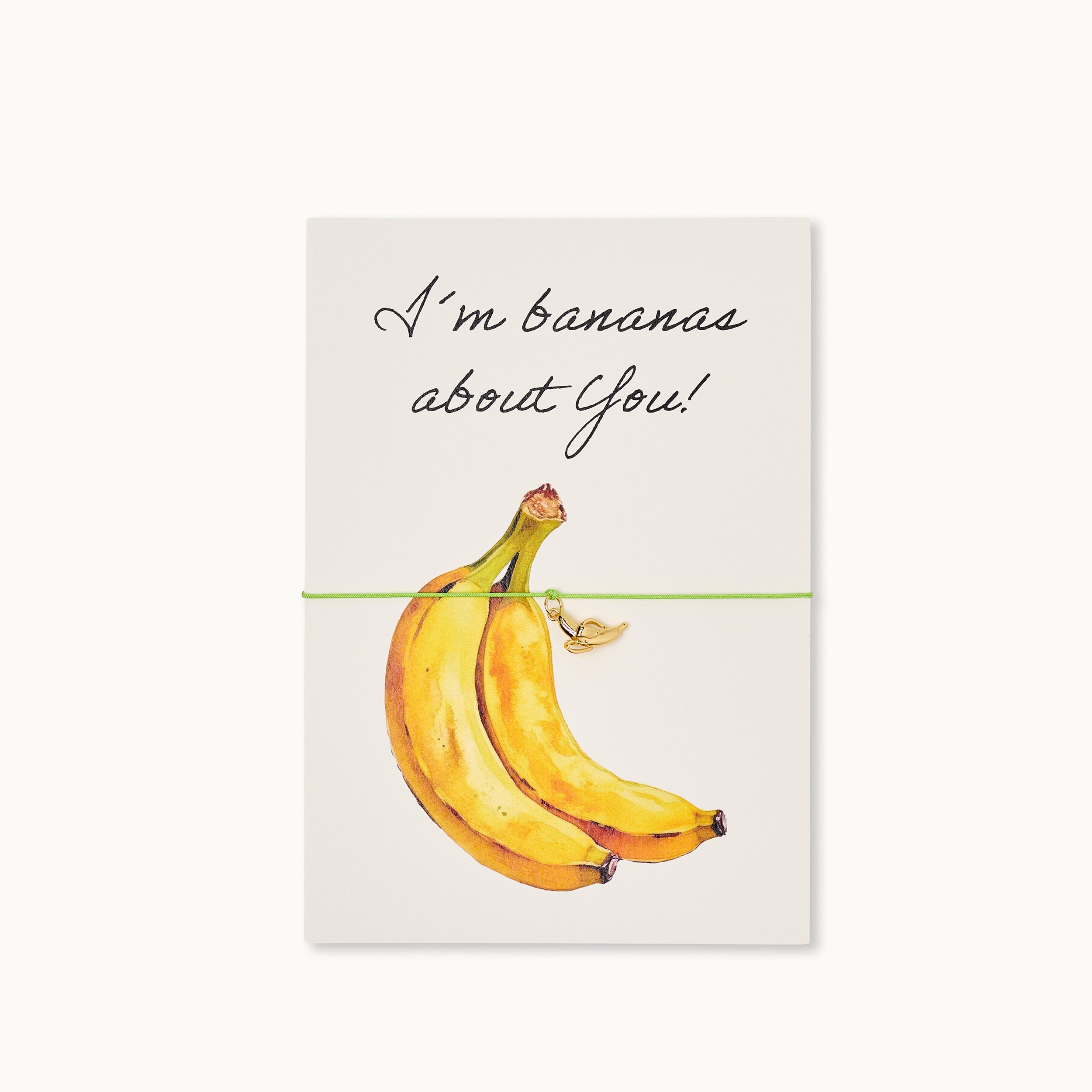 Armband-Karte: Bananas about you!