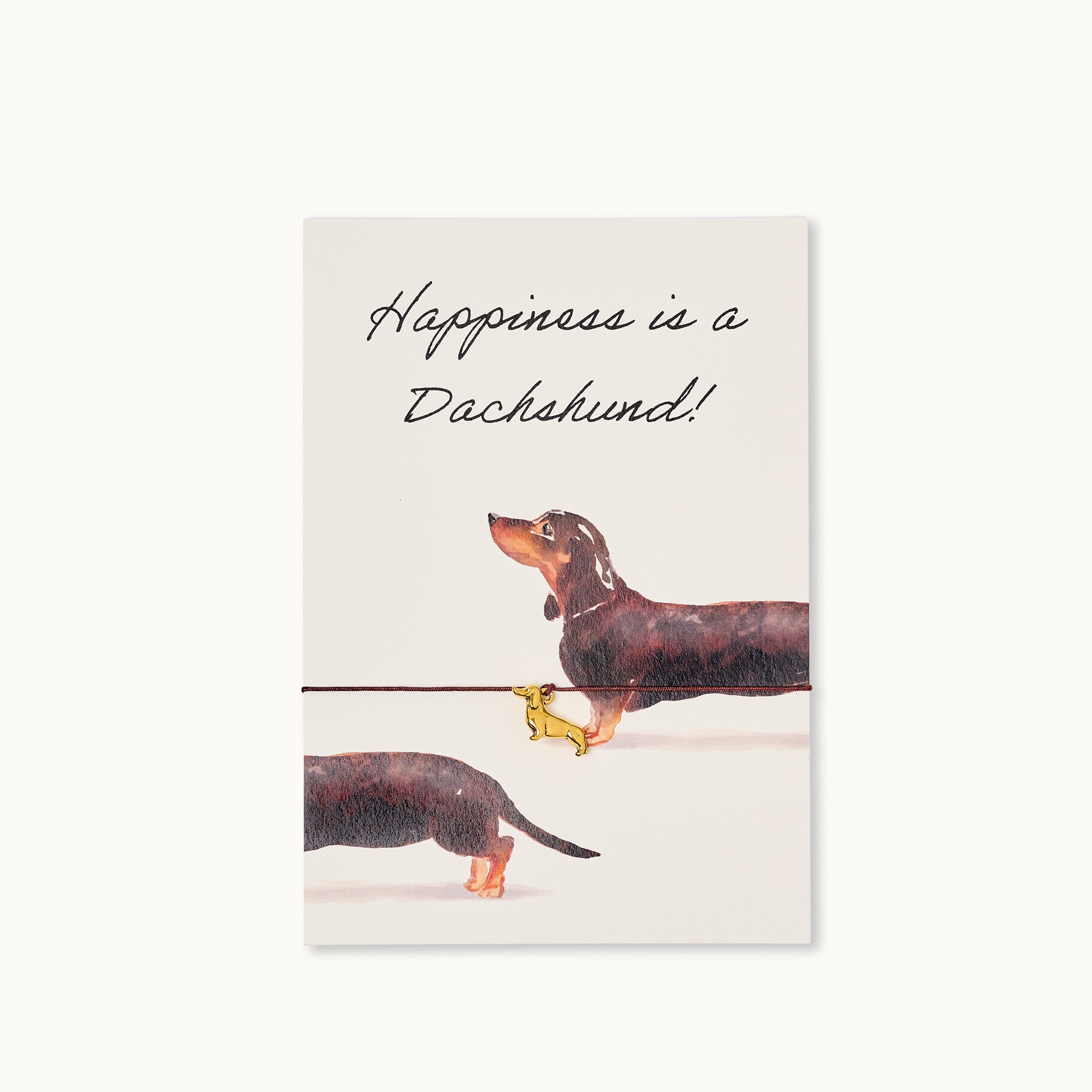 Armband-Karte: Happiness is a Dachshund