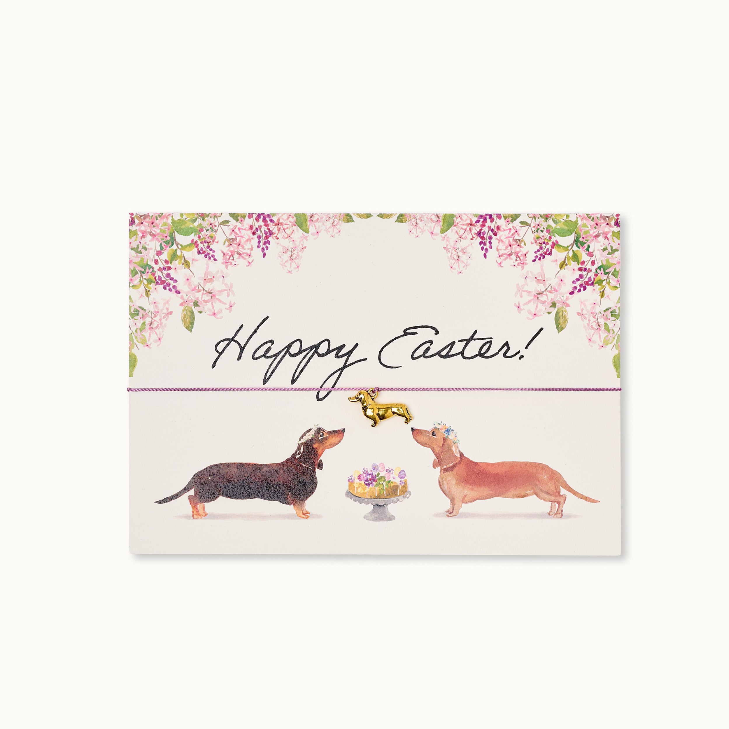 Armband-Karte: Happy Easter Sausage Dog