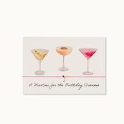 Armband-Karte: Martinis Birthday Queenie