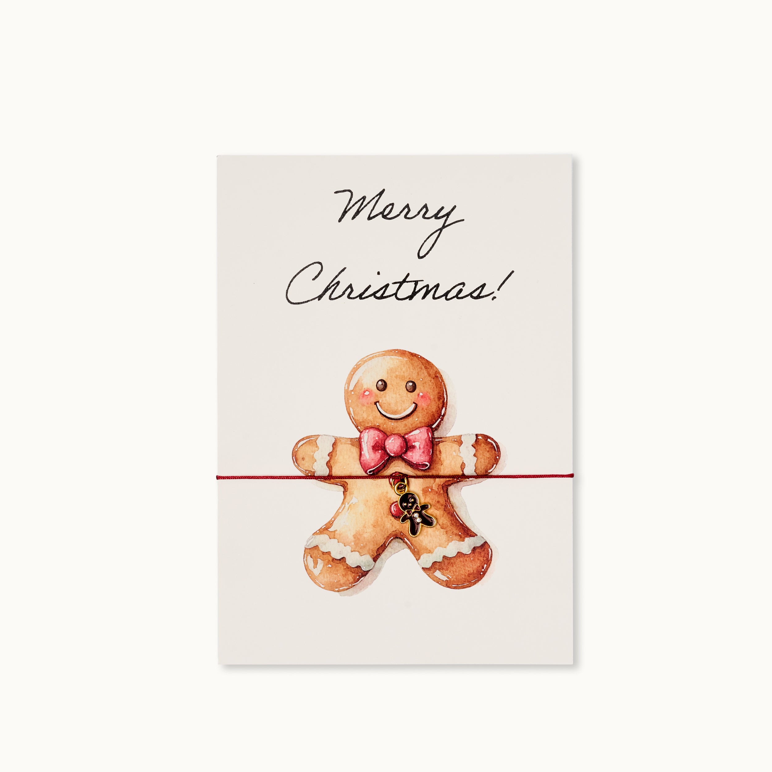 Armband-Karte: Merry Christmas Gingerbread