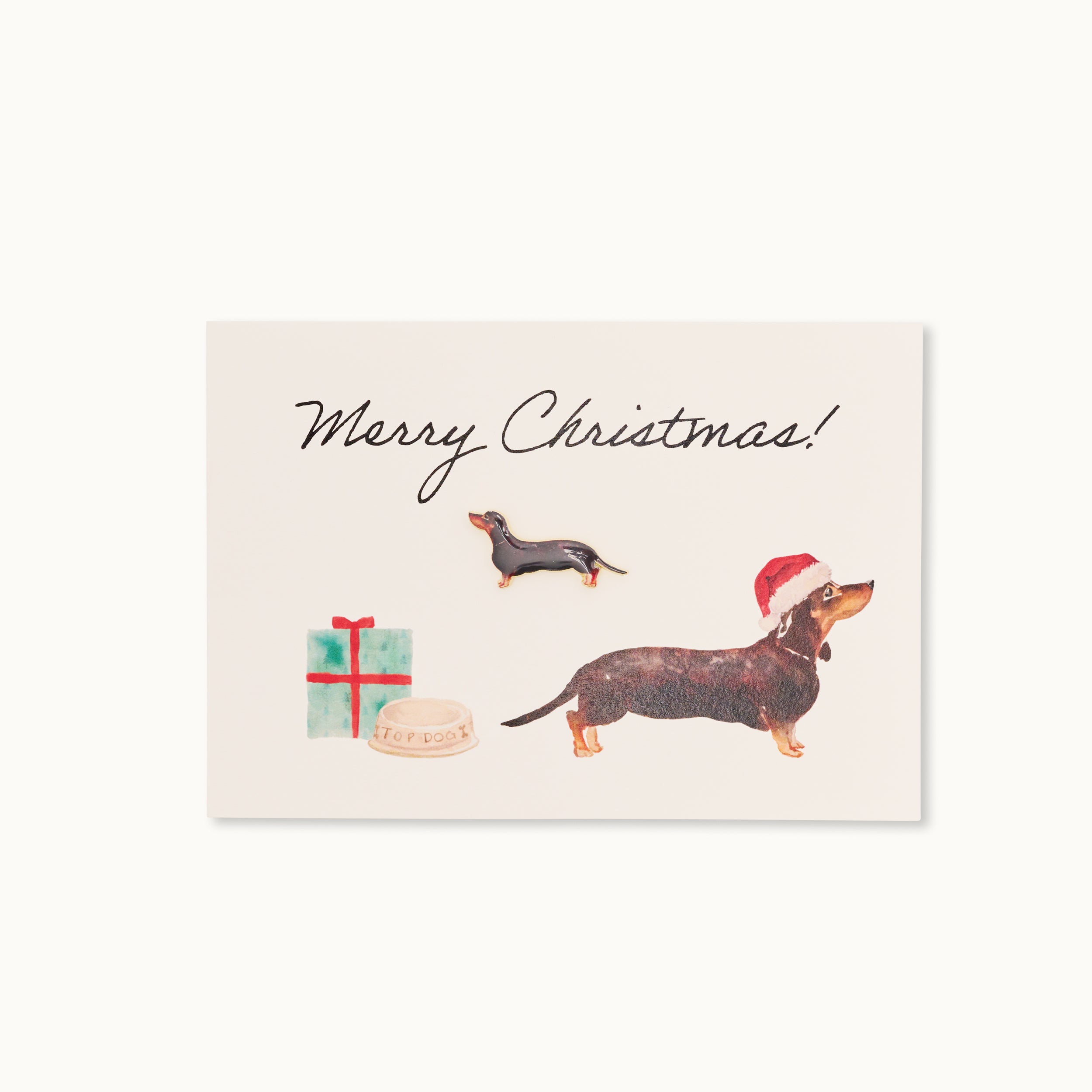Pin-Karte: Merry Christmas Dackel
