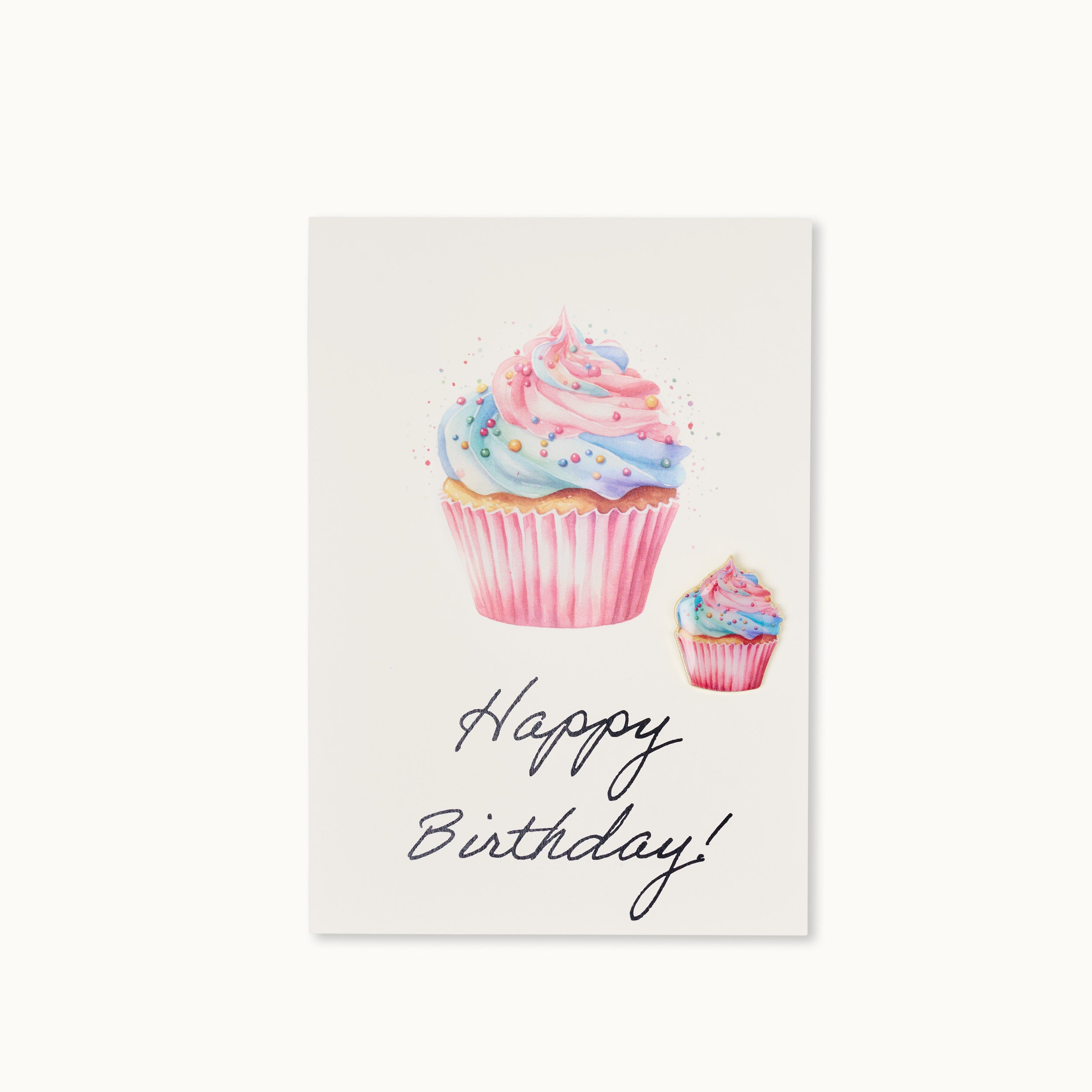 Pin-Karte: Happy Birthday Cupcake