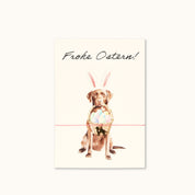 Armband-Karte: Frohe Ostern Labrador