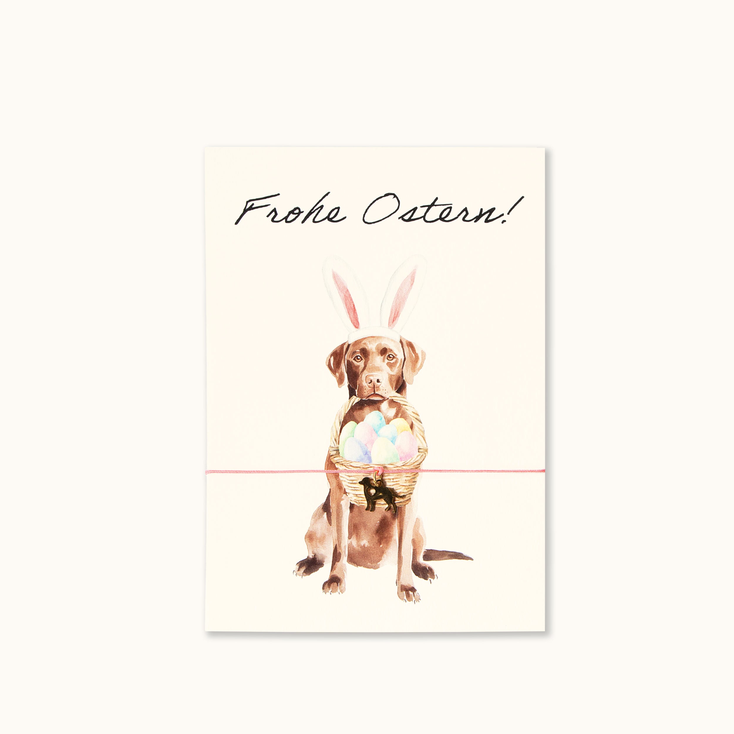 Armband-Karte: Frohe Ostern Labrador