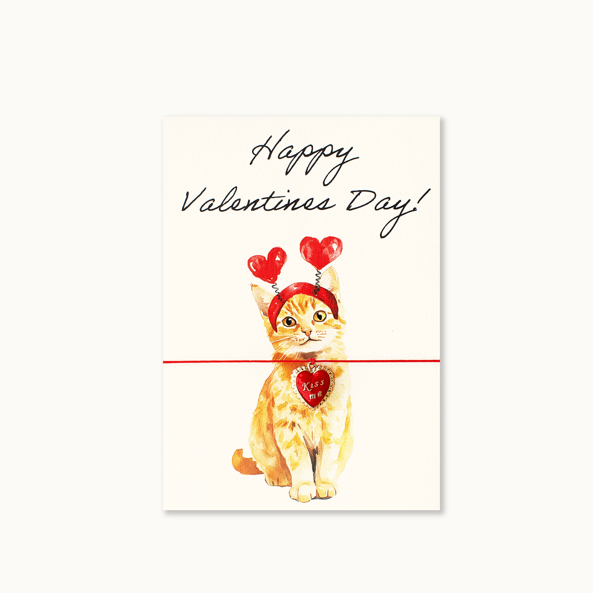 Armband-Karte: Happy Valentines Cat