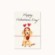 Armband-Karte: Happy Valentines Sausage Dog