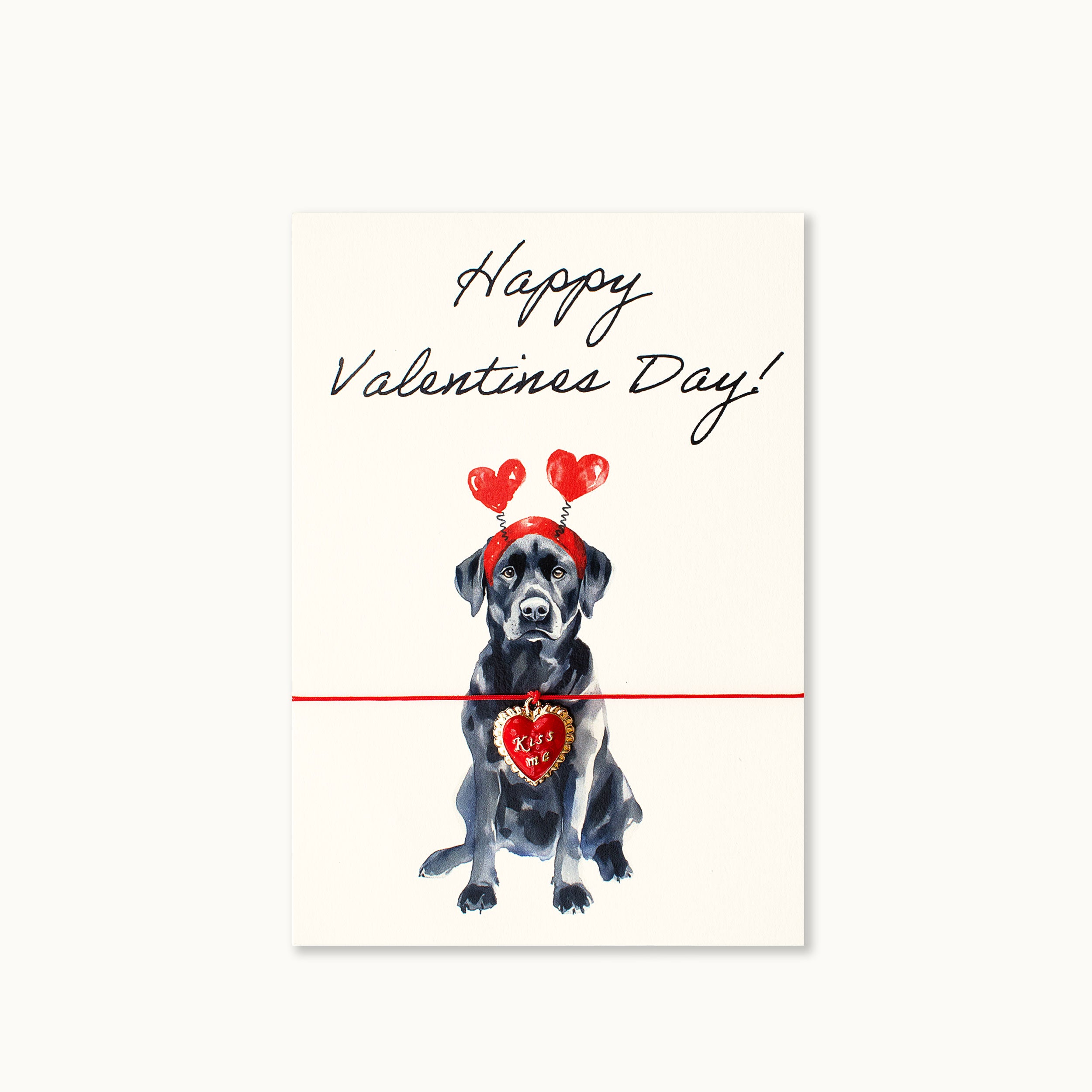 Armband-Karte: Happy Valentines Labrador
