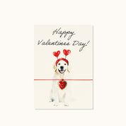 Armband-Karte: Happy Valentines Golden Retriever