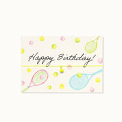 Armband-Karte: Happy Birthday Tennis
