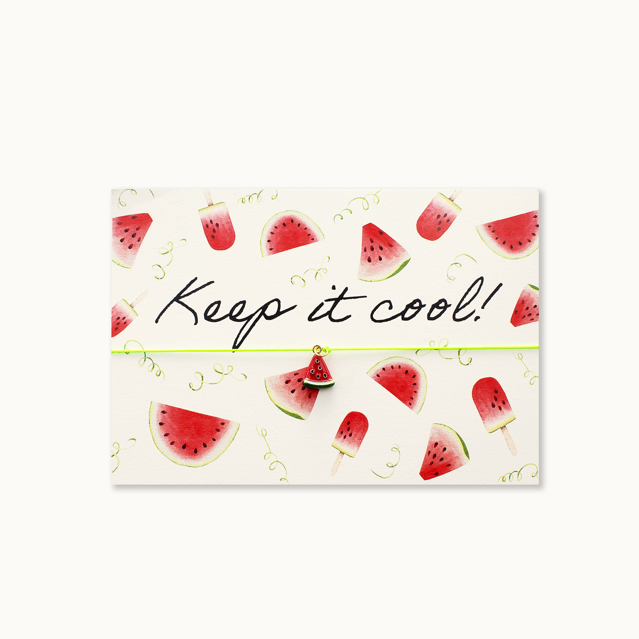 Armband-Karte: Keep it cool Watermelon
