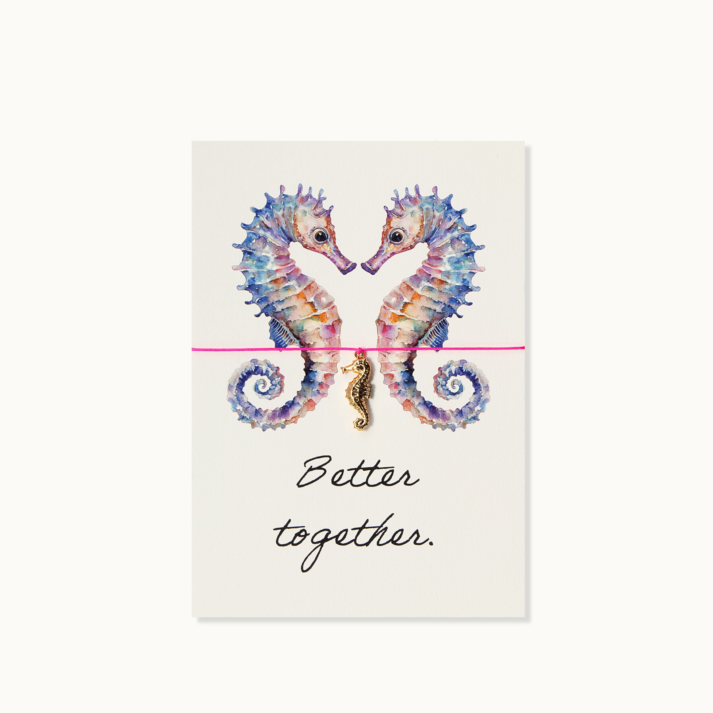 Armband-Karte: Better together Seahorse