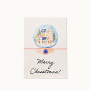 Armband-Karte: Merry Christmas Snowglobe