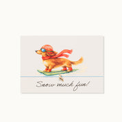 Armband-Karte: Snow much Fun Dackel