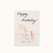 Armband-Karte: Happy Birthday Unicorn